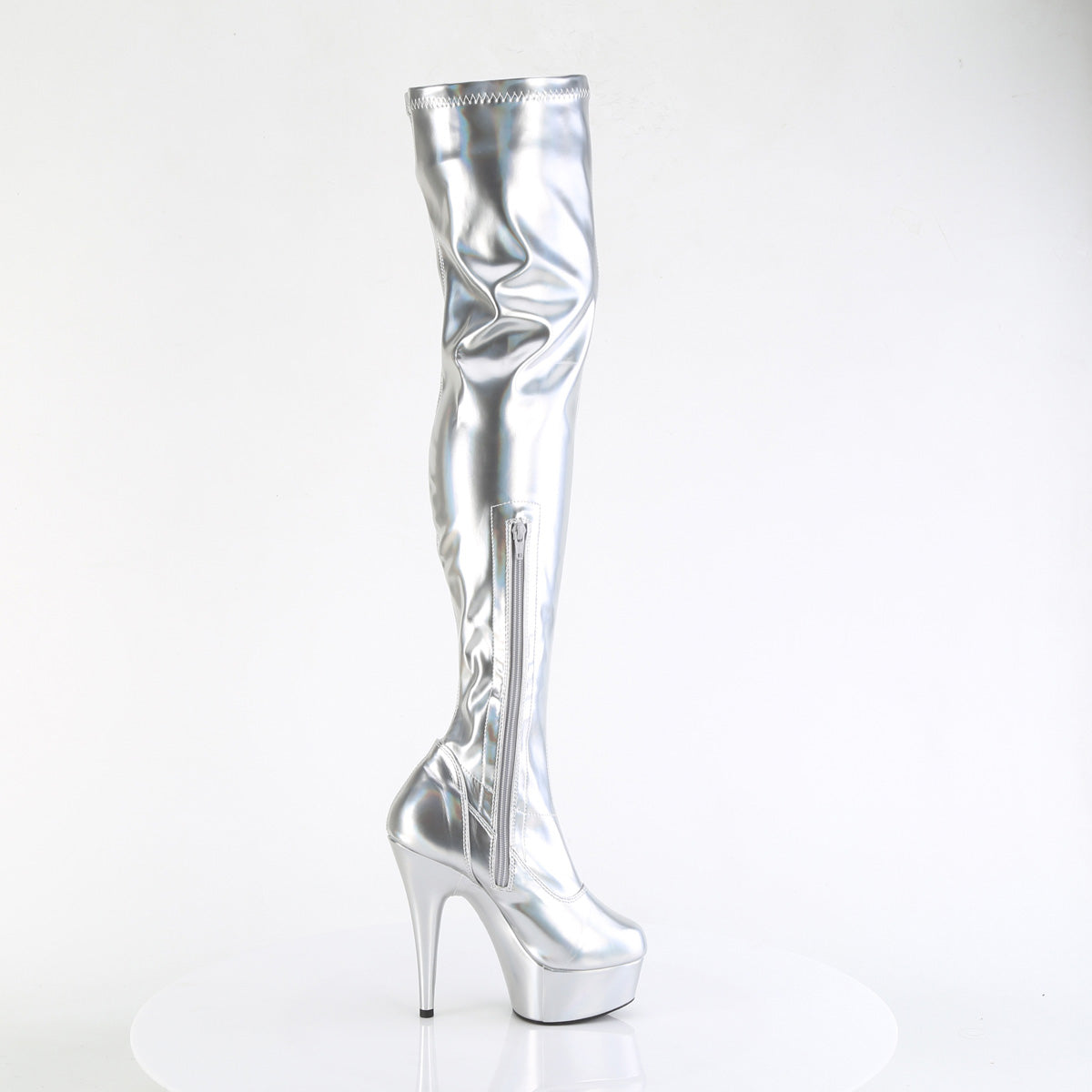 【PLEASER】DELIGHT-3000HWR プラットフォームシューズ Slv Hologram Pu/M【取寄】