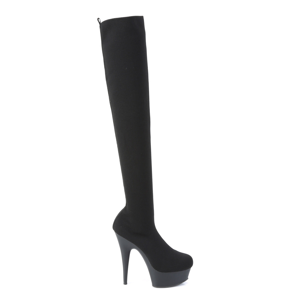 【PLEASER】DELIGHT-3002-1 プラットフォームシューズ Blk Stretch Knit Fabric/Blk Matte【取寄】