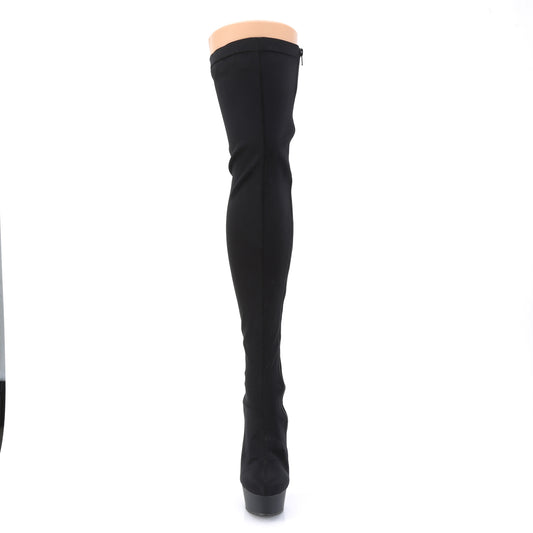 【PLEASER】DELIGHT-3003 プラットフォームシューズ Blk Lycra/Blk Matte【取寄】