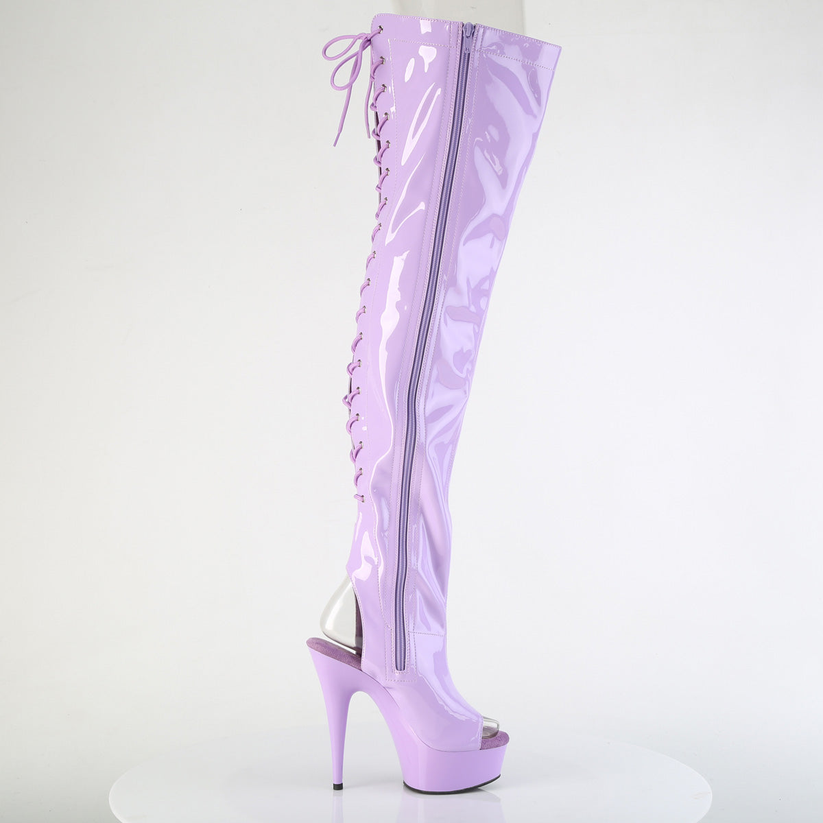 【PLEASER】DELIGHT-3017 プラットフォームシューズ Lavender Str. Pat/Lavender【取寄】