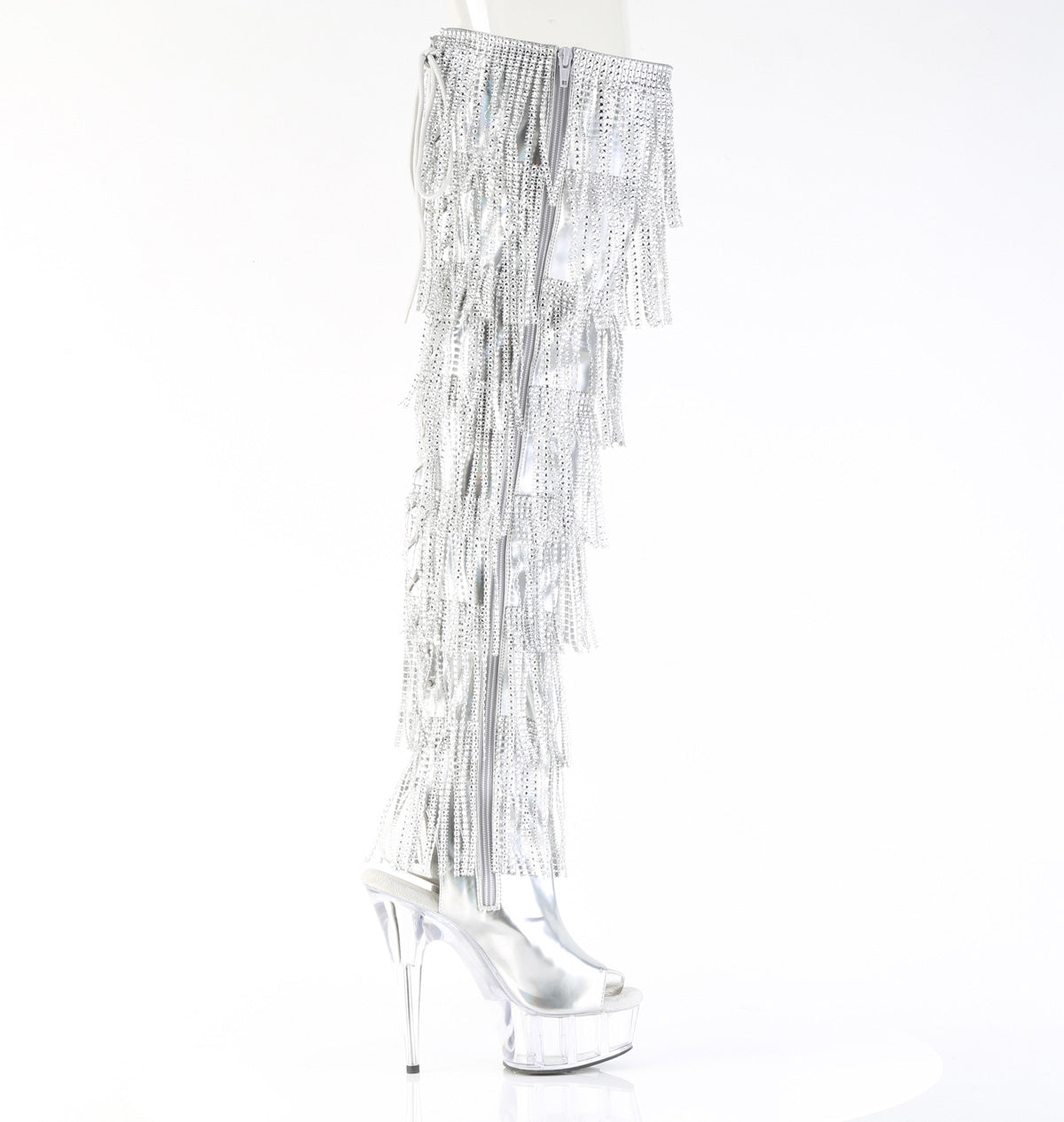 【PLEASER】DELIGHT-3017HG-RSF プラットフォームシューズ Slv Holo Metallic Pu/Clr【取寄】