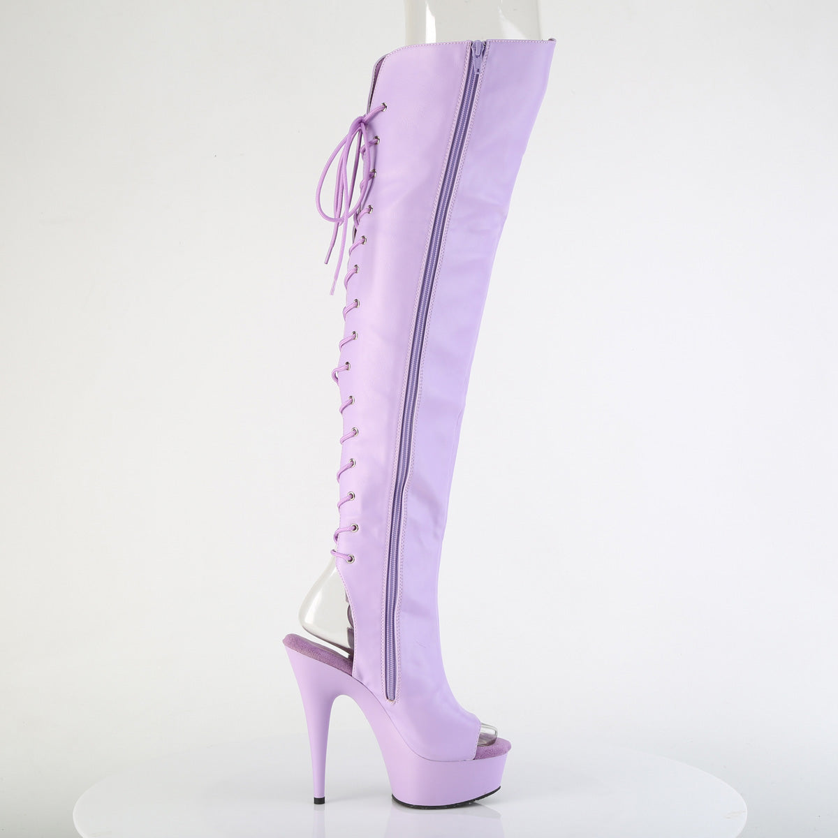 【PLEASER】DELIGHT-3019 プラットフォームシューズ Lavender Faux Leather/Lavender Matte【取寄】