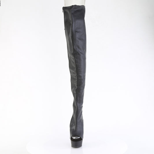 【PLEASER】DELIGHT-4019 シューズ Blk Faux Le/Blk Matte【取寄】