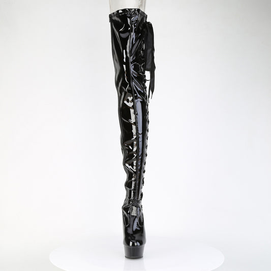 【PLEASER】DELIGHT-4050 プラットフォームシューズ Blk Str Pat/Blk【取寄】