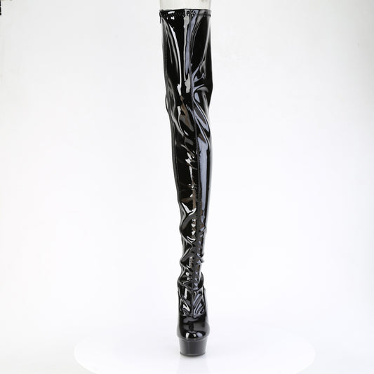 【PLEASER】DELIGHT-4063 シューズ Blk Str Pat/Blk【取寄】