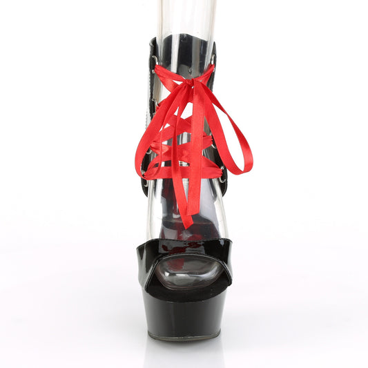 【PLEASER】DELIGHT-600-14FH プラットフォームシューズ Blk Pat/Blk【取寄】