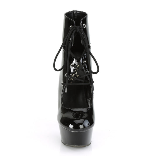 【PLEASER】DELIGHT-600-22 シューズ Blk Pat/Blk【取寄】
