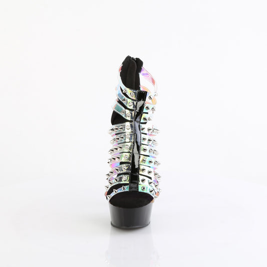 【PLEASER】DELIGHT-600-9 シューズ Holo TPU-Blk Pat/Blk【取寄】