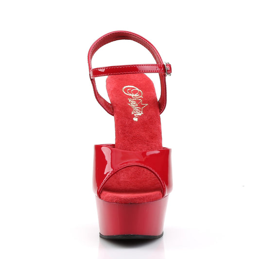 【PLEASER】DELIGHT-609 プラットフォームシューズ Red Pat/Red【取寄】