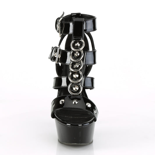 【PLEASER】DELIGHT-658 プラットフォームシューズ Blk Pat/Blk【取寄】