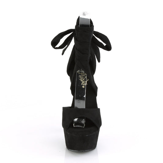 【PLEASER】DELIGHT-679 プラットフォームシューズ Blk Faux Suede/Blk Faux Suede【取寄】