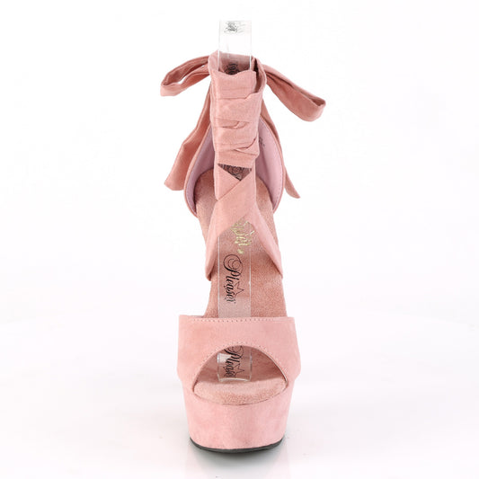【PLEASER】DELIGHT-679 プラットフォームシューズ B. Pink Faux Suede/B. Pink Faux Suede【取寄】
