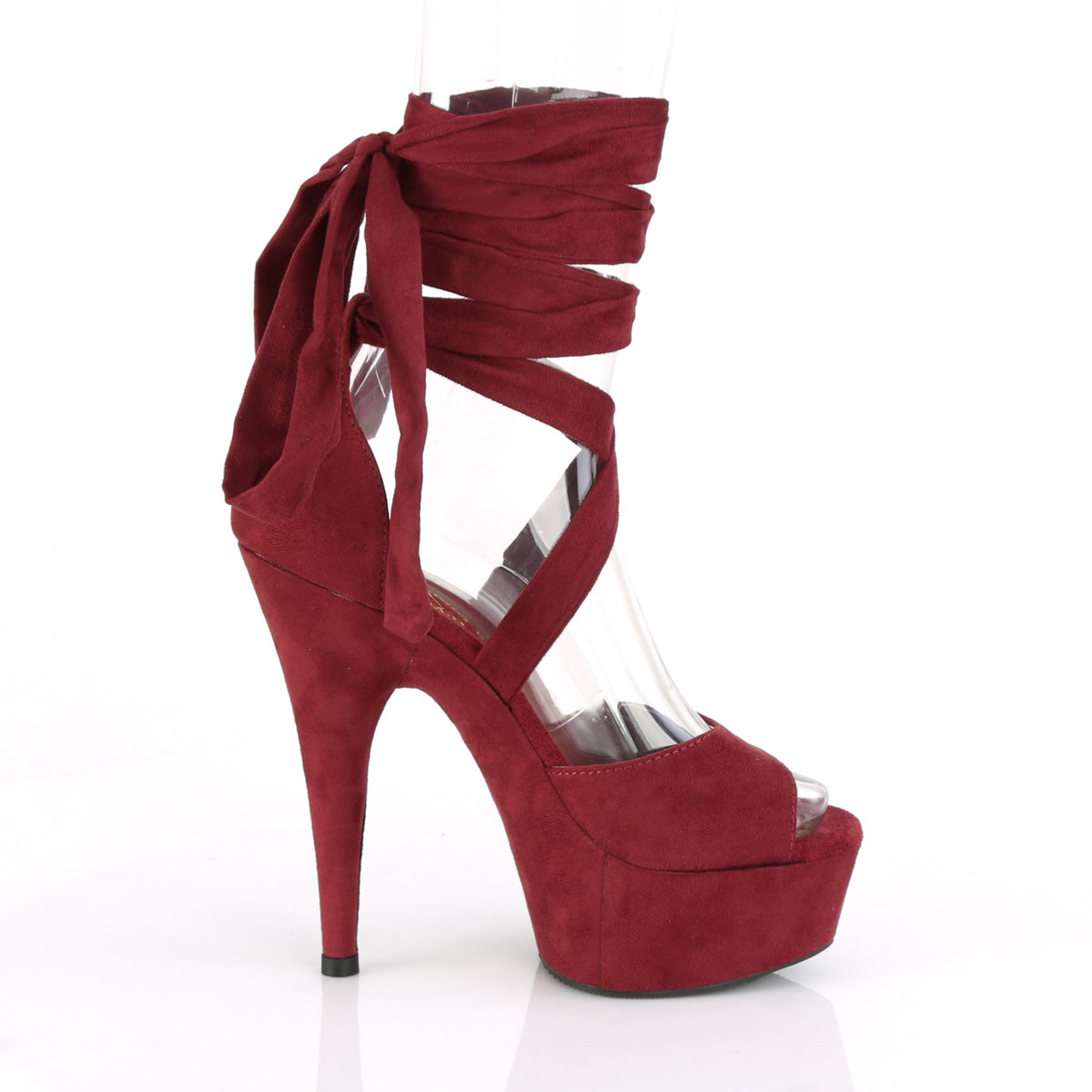 【PLEASER】DELIGHT-679 プラットフォームシューズ Burgundy Faux Suede/Burgundy Faux Suede【取寄】