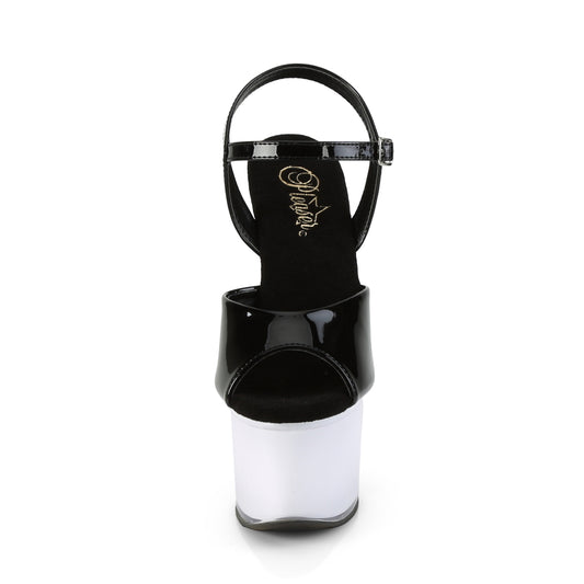 【PLEASER】DISCOLITE-709 シューズ Blk Pat/White Glow【取寄】