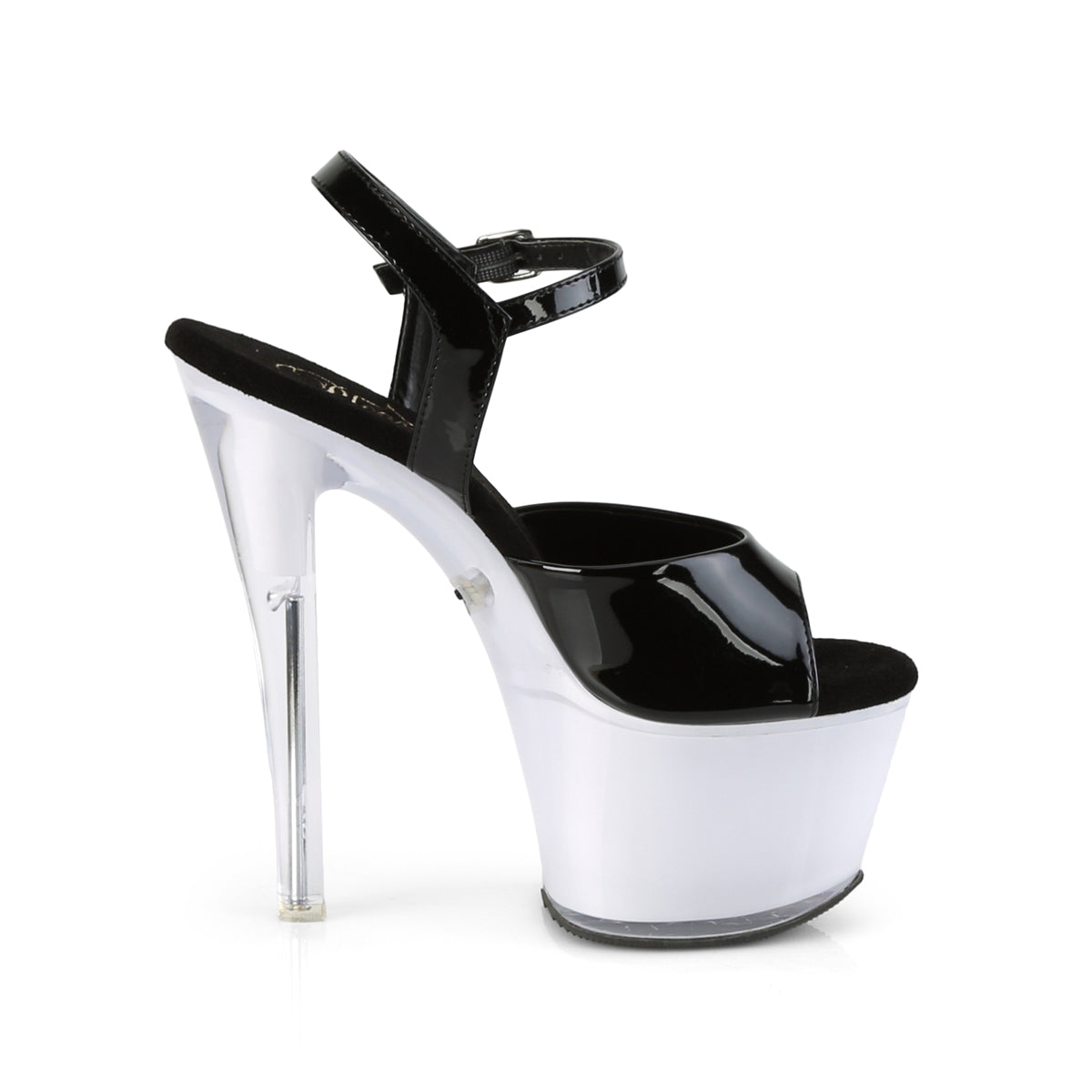 【PLEASER】DISCOLITE-709 プラットフォームシューズ Blk Pat/White Glow【取寄】