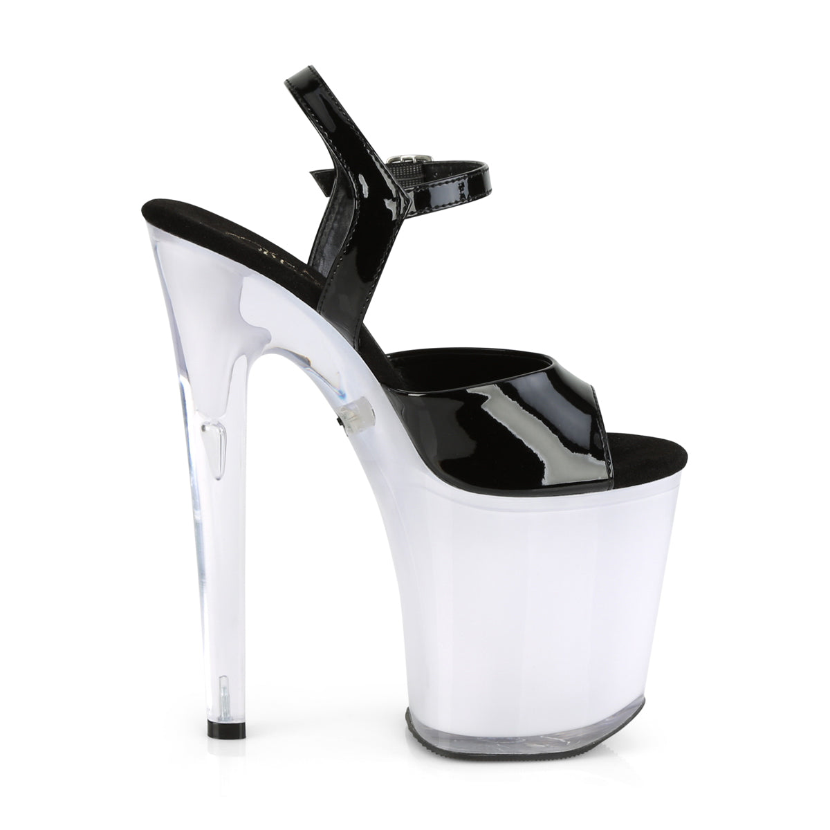 【PLEASER】DISCOLITE-809 プラットフォームシューズ Blk Pat/White Glow【取寄】
