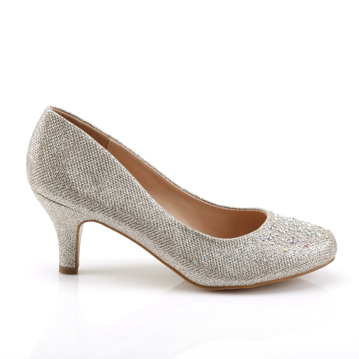 【FABULICIOUS】DORIS-06 ヒールシューズ Nude Glitter Mesh Fabric【取寄】