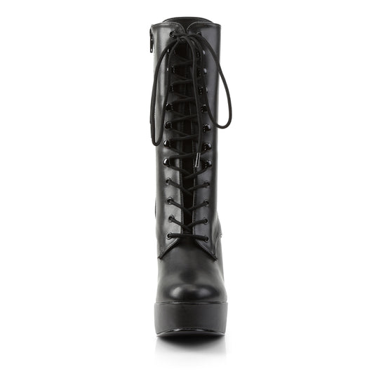 【PLEASER】ELECTRA-1020 シューズ Blk Faux Leather/Blk Matte【取寄】