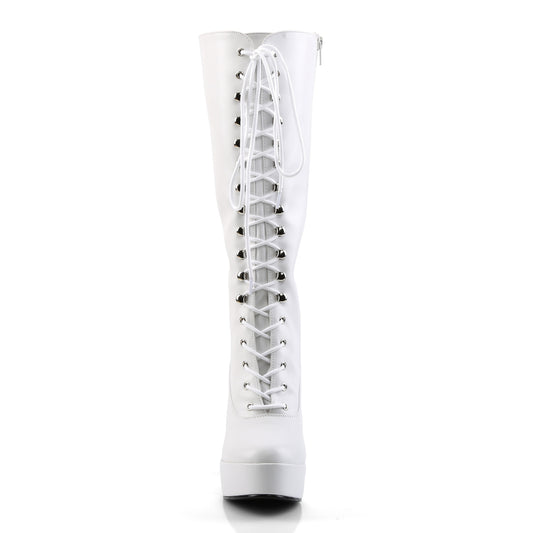 【PLEASER】ELECTRA-2020 プラットフォームシューズ Wht Faux Leather【取寄】