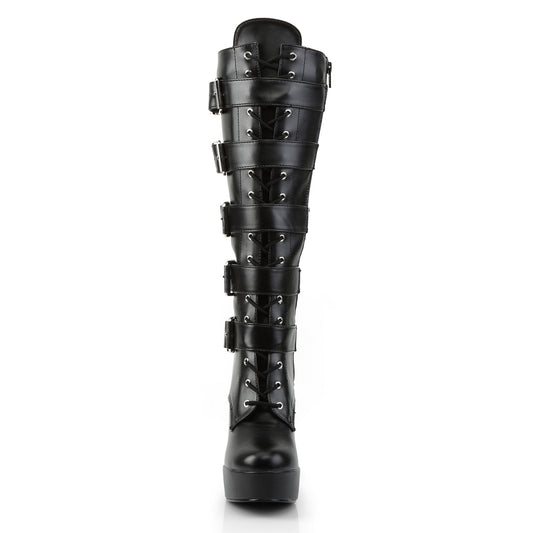 【PLEASER】ELECTRA-2042 プラットフォームシューズ Blk Faux Leather【取寄】