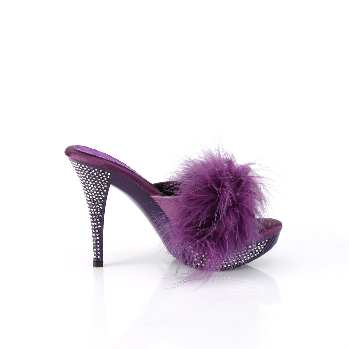 【FABULICIOUS】ELEGANT-401F プラットフォームシューズ Purple Marabou-Faux Leather/Purple【取寄】