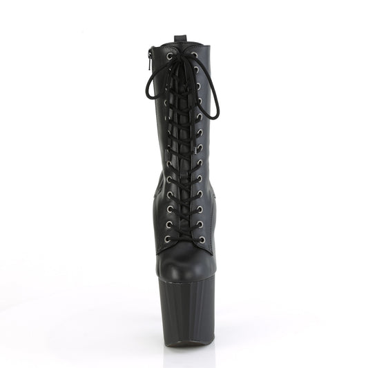 【PLEASER】ENCHANT-1040 プラットフォームシューズ Blk Faux Leather/Blk Matte【取寄】