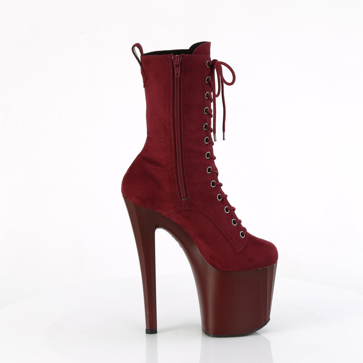 【PLEASER】ENCHANT-1040 プラットフォームシューズ Burgundy Faux Suede/Burgundy Matte【取寄】