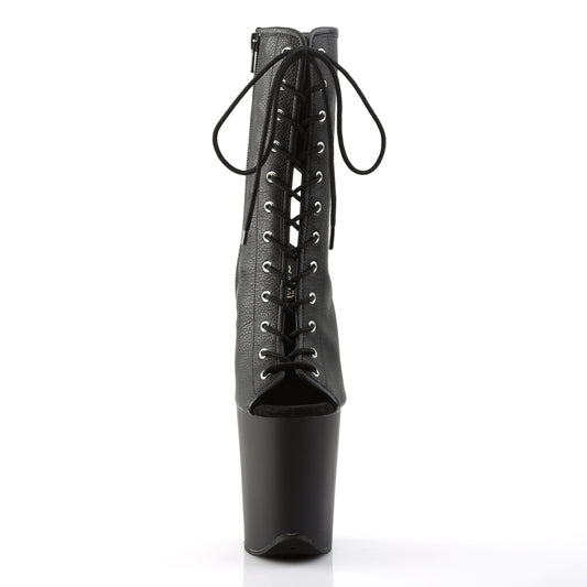 【PLEASER】FLAMINGO-1016 プラットフォームシューズ Blk Faux Leather/Blk Matte【取寄】