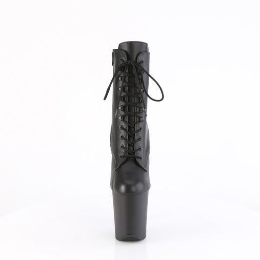 【PLEASER】FLAMINGO-1020 プラットフォームシューズ Blk Leather/Blk Matte【取寄】
