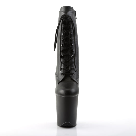 【PLEASER】FLAMINGO-1020 プラットフォームシューズ Blk Faux Leather/Blk Matte【取寄】