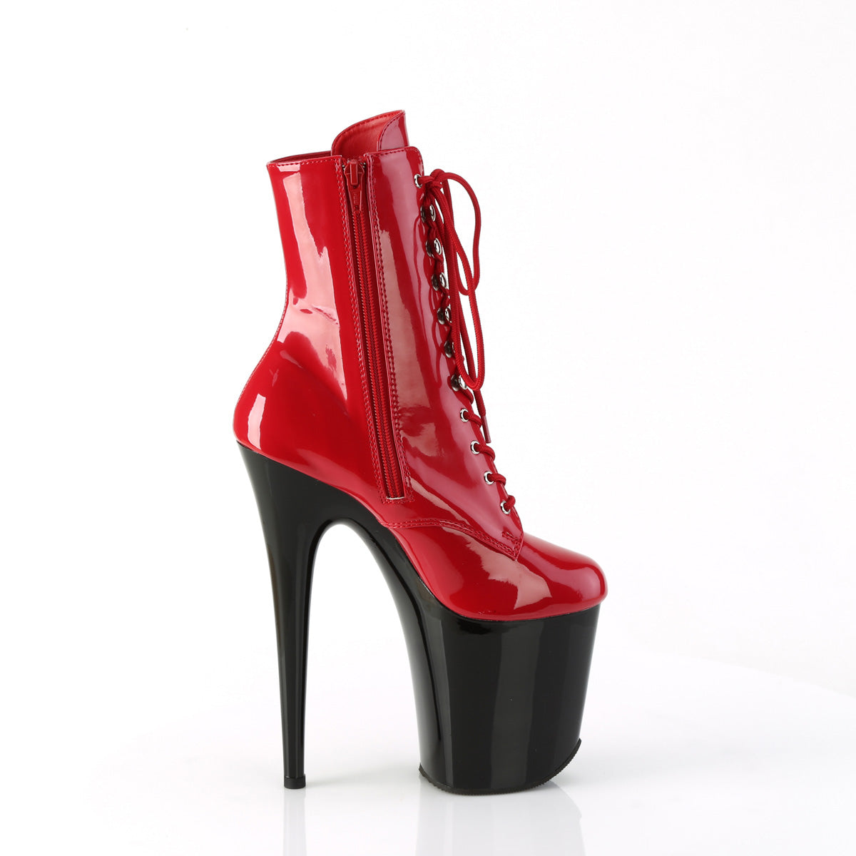 【PLEASER】FLAMINGO-1020 プラットフォームシューズ Red Pat/Blk【取寄】