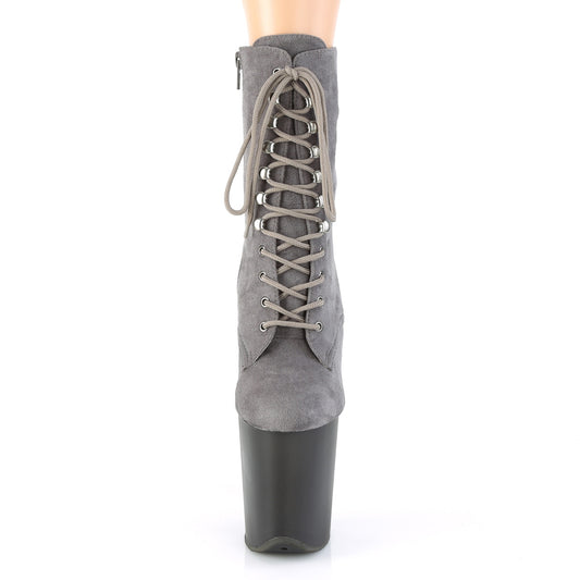 【PLEASER】FLAMINGO-1020FST プラットフォームシューズ Grey Faux Suede/Frosted Grey【取寄】