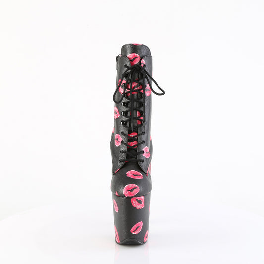 【PLEASER】FLAMINGO-1020KISSES プラットフォームシューズ Blk Faux Leather/Blk Faux Leather【取寄】