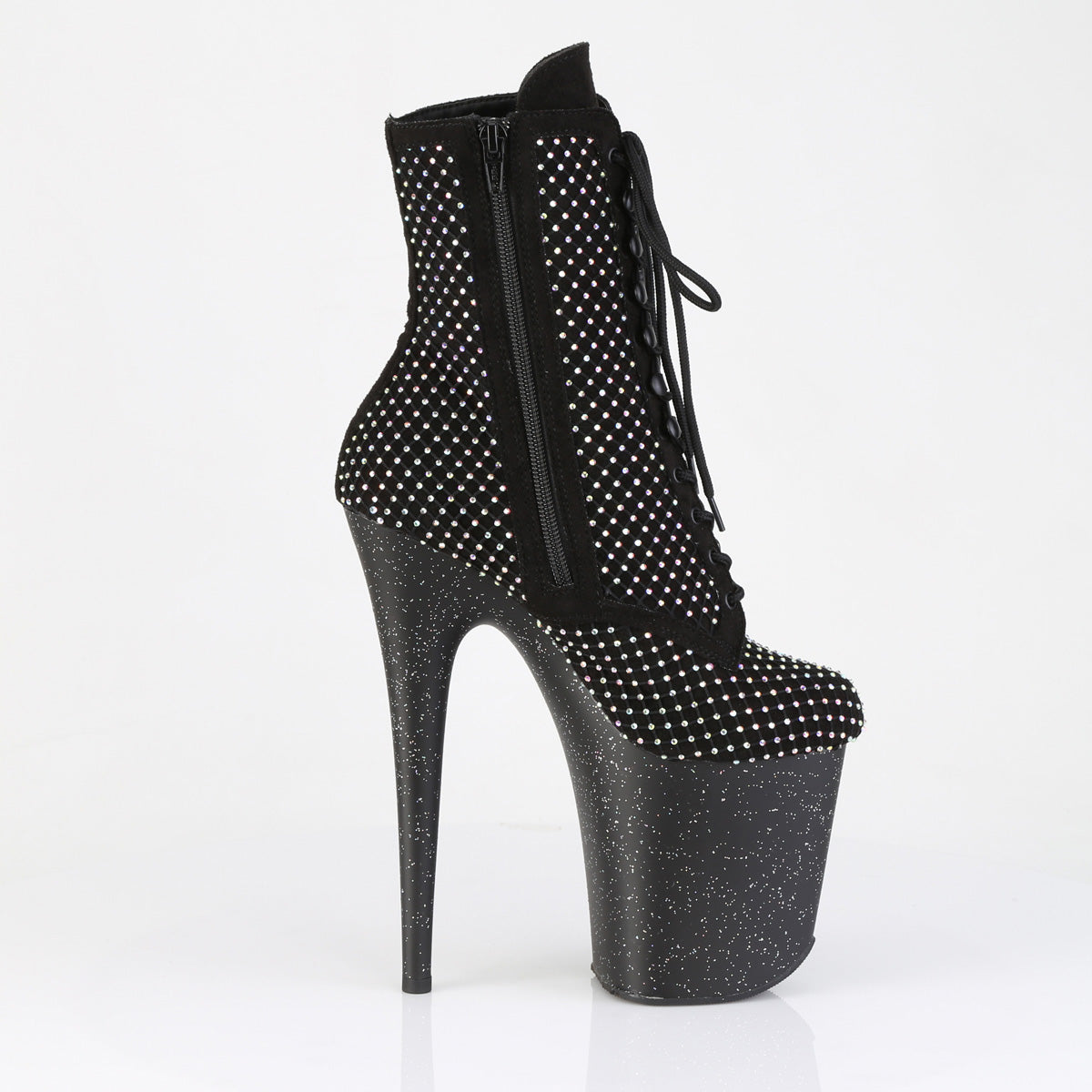 【PLEASER】FLAMINGO-1020RM プラットフォームシューズ Blk Faux Suede-RS Mesh/Blk Matte【取寄】