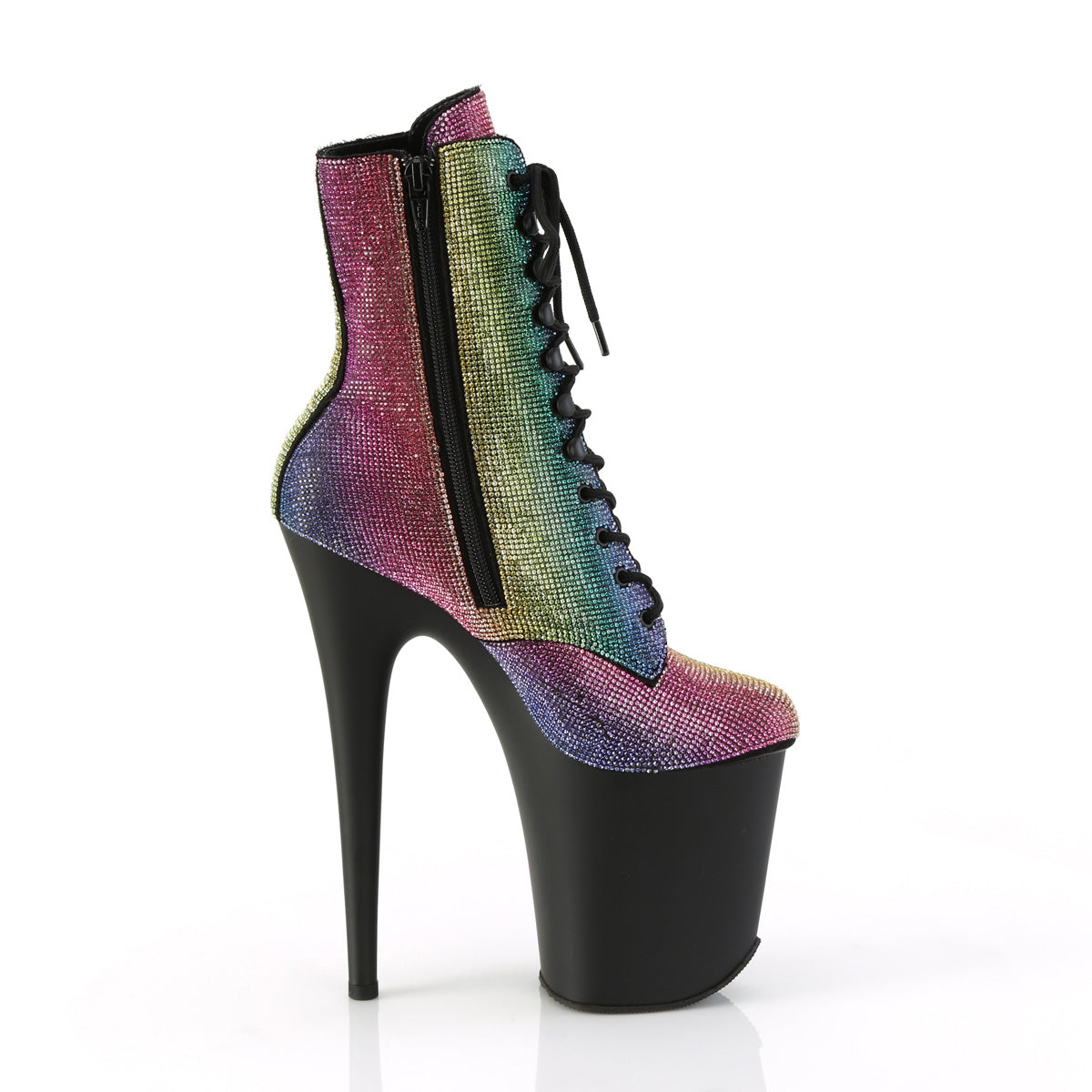 【PLEASER】FLAMINGO-1020RS プラットフォームシューズ Rainbow RS/Blk Matte【取寄】