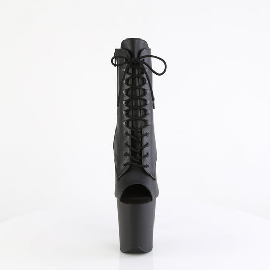 【PLEASER】FLAMINGO-1021 プラットフォームシューズ Blk Faux Leather/Blk Matte【取寄】
