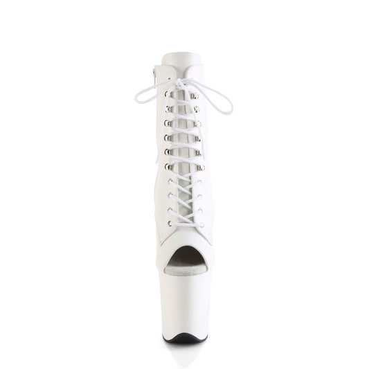 【PLEASER】FLAMINGO-1021 プラットフォームシューズ Wht Faux Leather/Wht Matte【取寄】