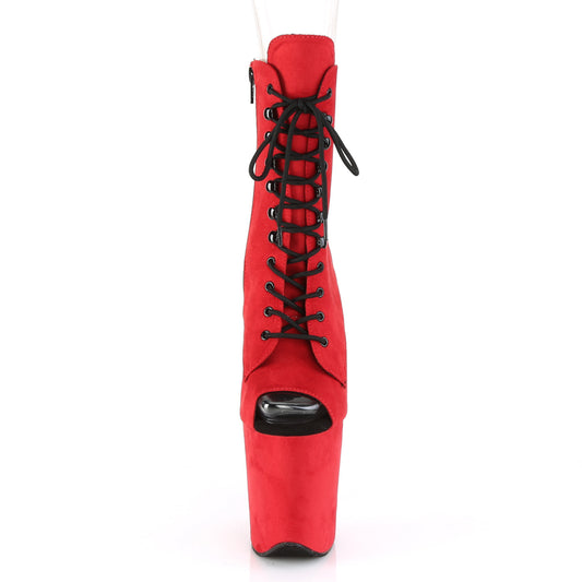 【PLEASER】FLAMINGO-1021FS プラットフォームシューズ Red Faux Suede/Red Faux Suede【取寄】