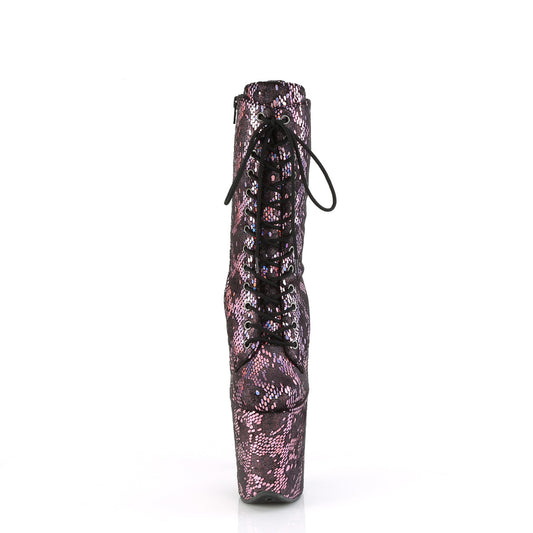 【PLEASER】FLAMINGO-1040SPF シューズ B. Pink Metallic Holo Snake Print Fabric/M【取寄】