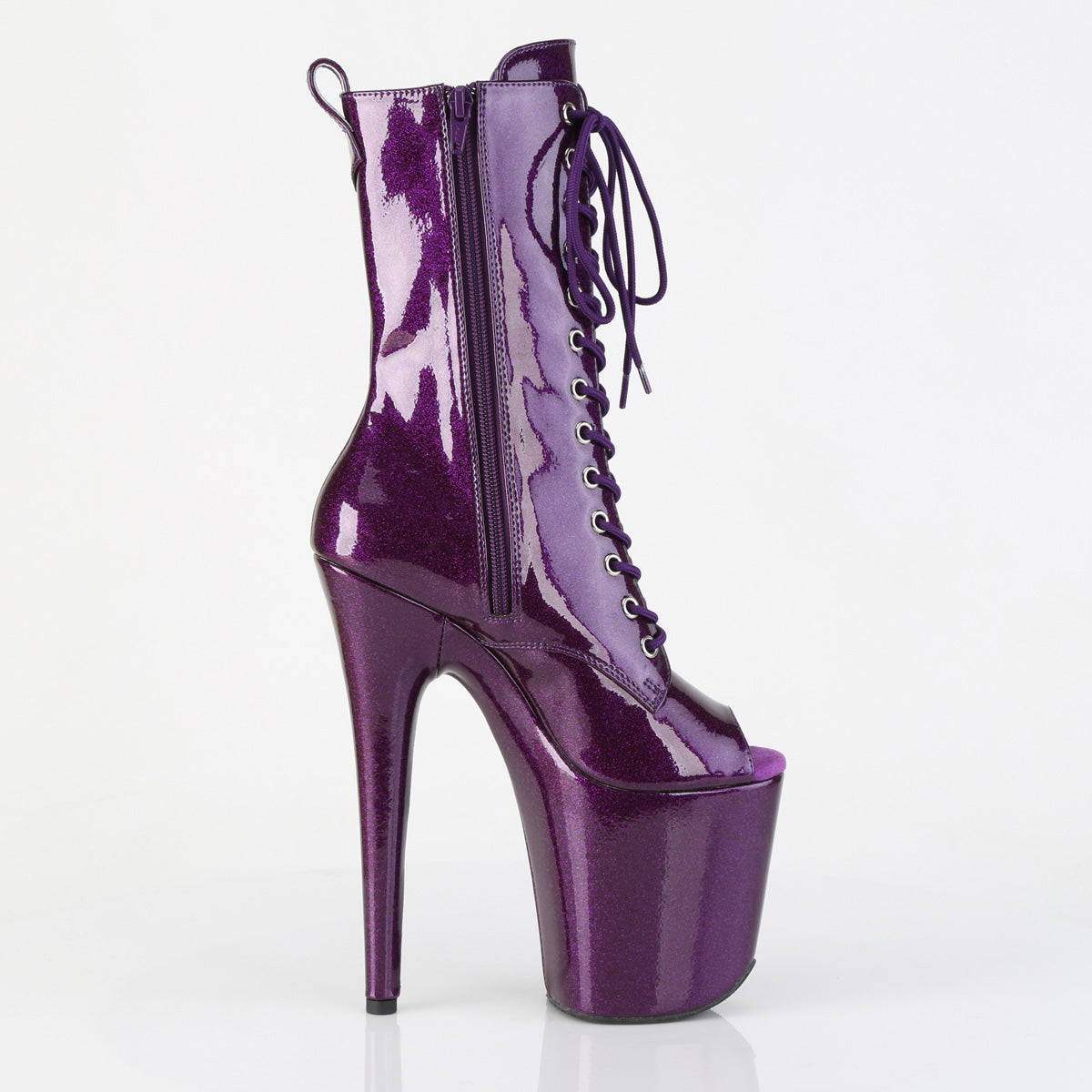【PLEASER】FLAMINGO-1041GP プラットフォームシューズ Purple Glitter Pat/M【取寄】