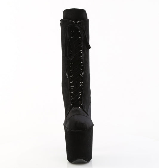 【PLEASER】FLAMINGO-1045VEL シューズ Blk Velvet/Blk Velvet【取寄】