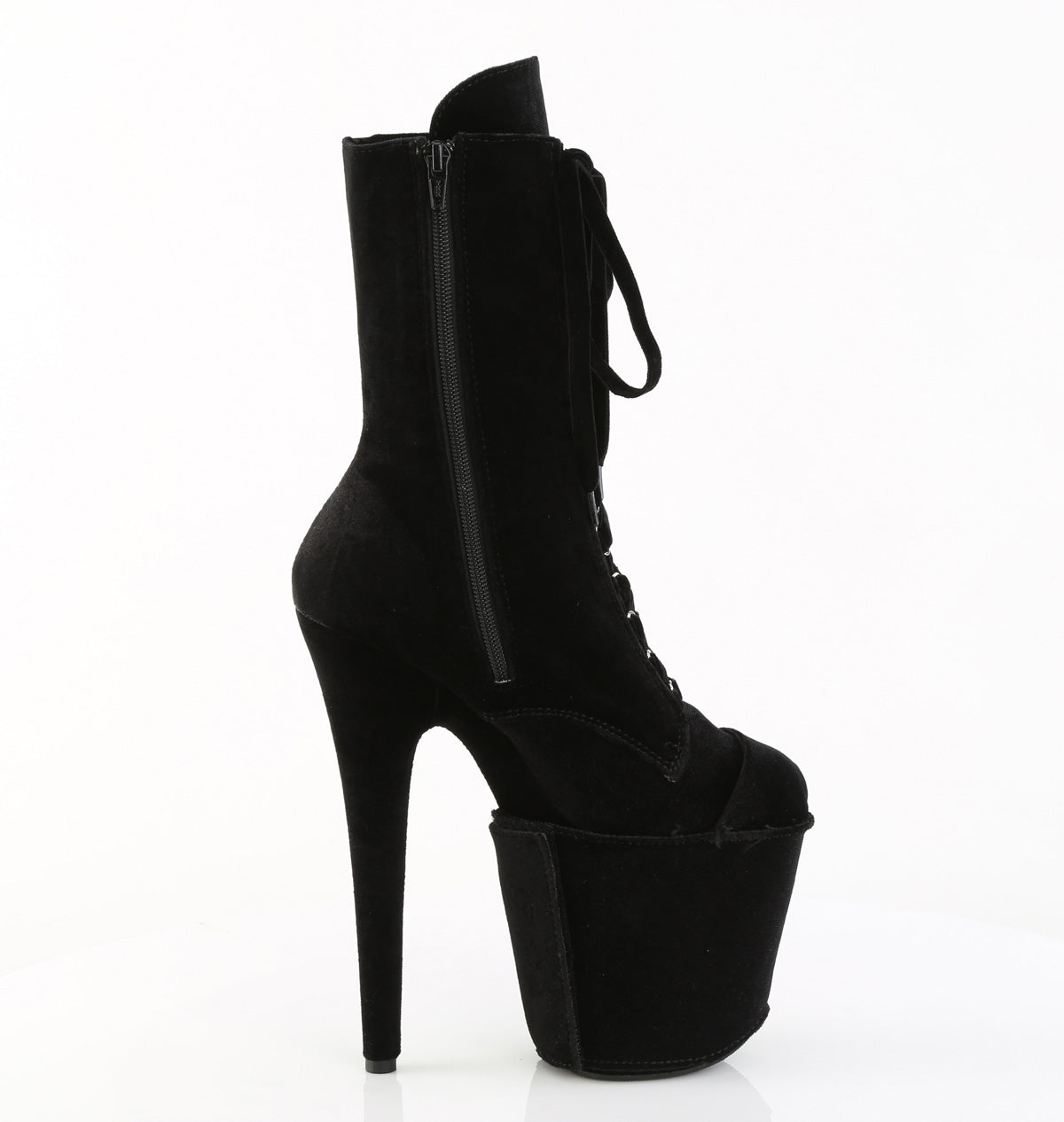 【PLEASER】FLAMINGO-1045VEL プラットフォームシューズ Blk Velvet/Blk Velvet【取寄】