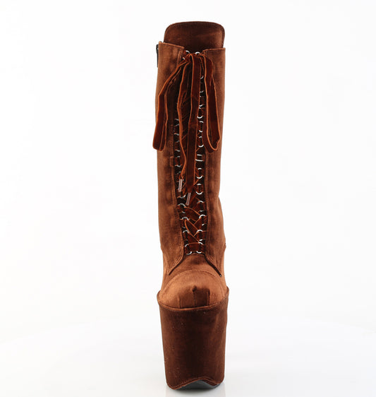 【PLEASER】FLAMINGO-1045VEL プラットフォームシューズ Brown Velvet/M【取寄】