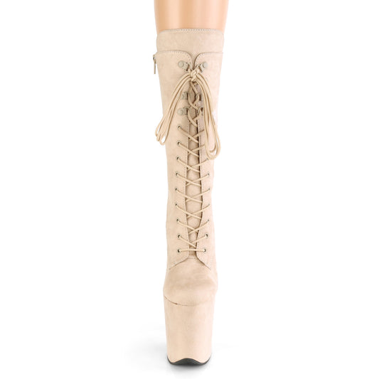 【PLEASER】FLAMINGO-1050FS プラットフォームシューズ Beige Faux Suede/Beige Faux Suede【取寄】