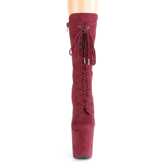 【PLEASER】FLAMINGO-1050FS プラットフォームシューズ Burgundy Faux Suede/Burgundy Faux Suede【取寄】