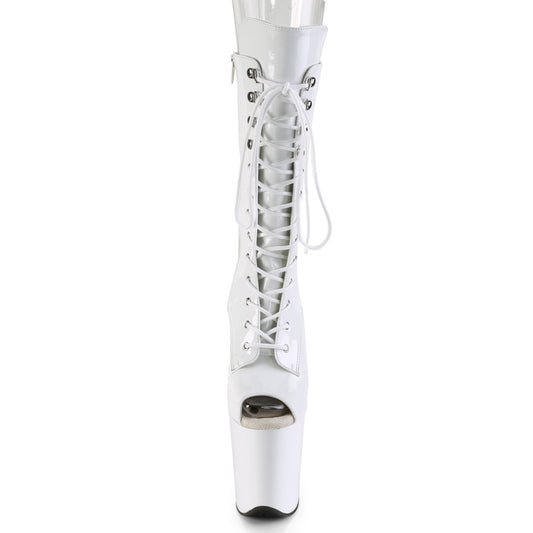 【PLEASER】FLAMINGO-1051 プラットフォームシューズ Wht Pat/Wht【取寄】
