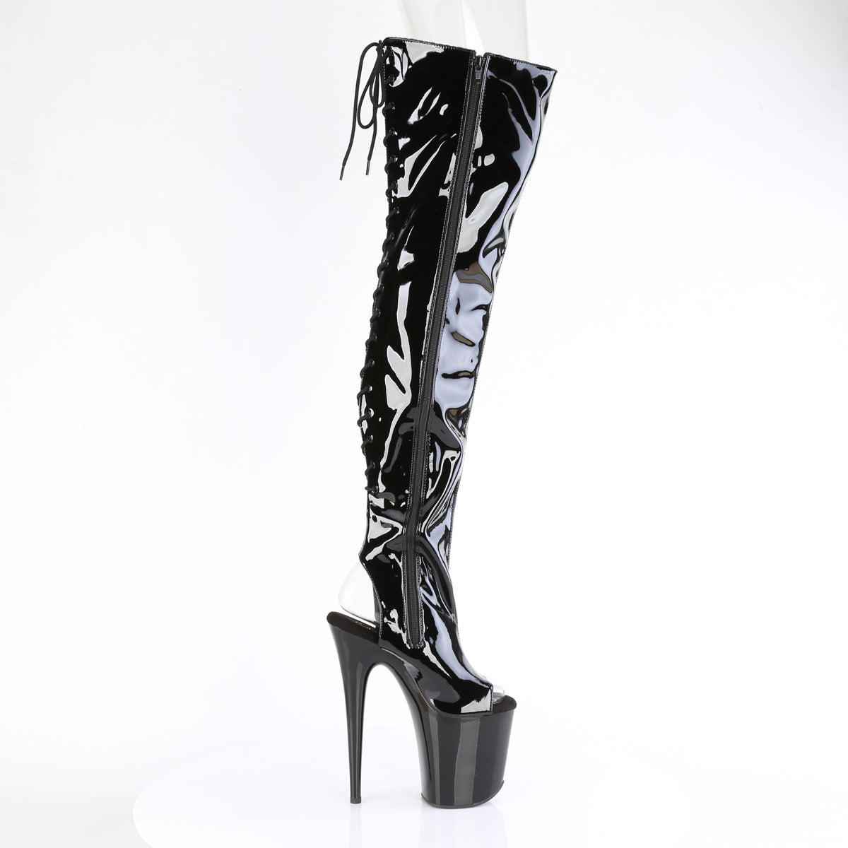【PLEASER】FLAMINGO-3017 プラットフォームシューズ Blk Str Pat/Blk【取寄】