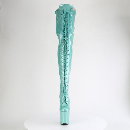 【PLEASER】FLAMINGO-3020GP プラットフォームシューズ Aqua Glitter Pat/M【取寄】