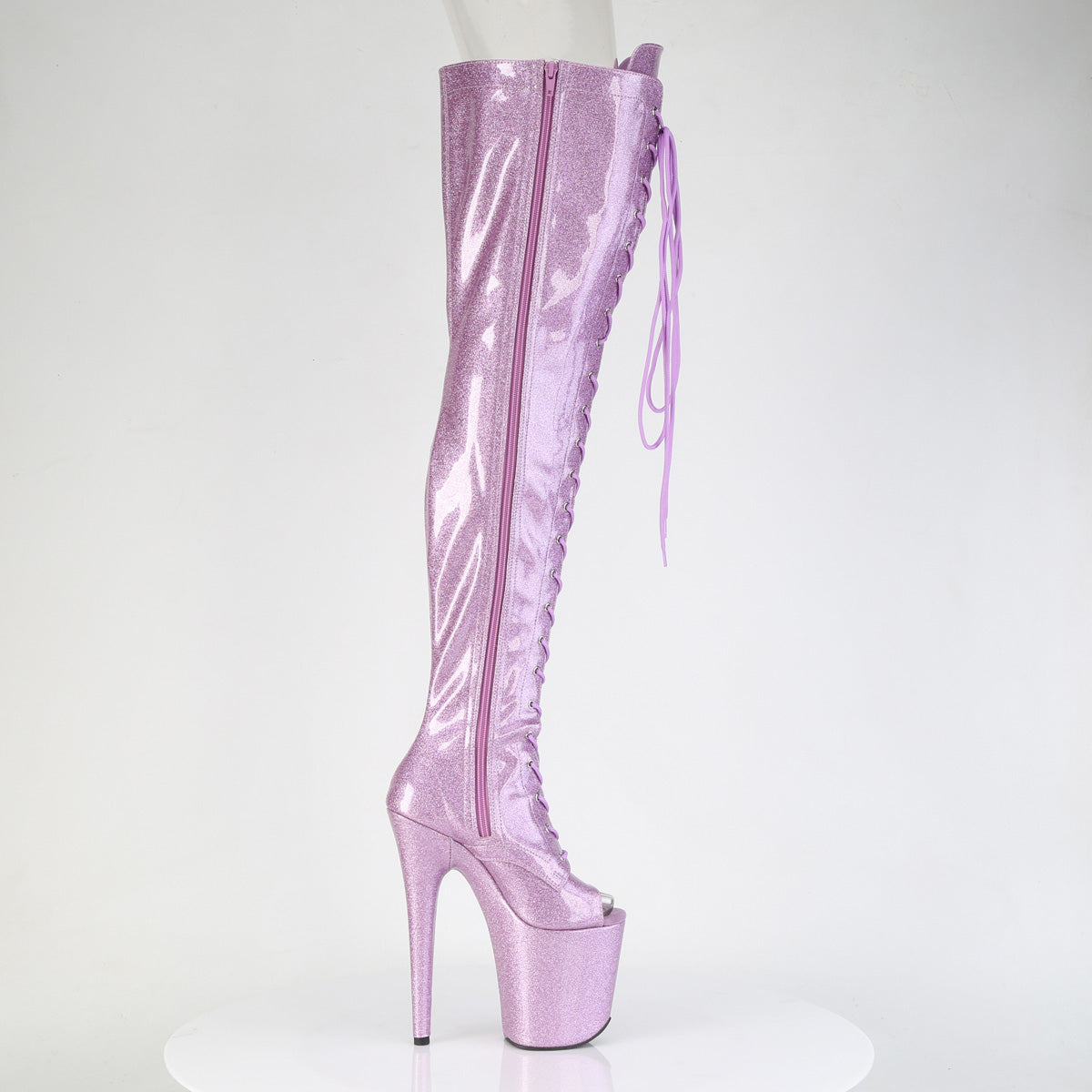 【PLEASER】FLAMINGO-3021GP プラットフォームシューズ Lilac Glitter Pat/M【取寄】