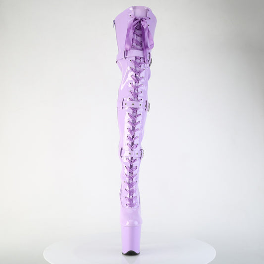 【PLEASER】FLAMINGO-3028 プラットフォームシューズ Lavender Str. Pat/Lavender【取寄】